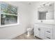 Clean bathroom, featuring a vanity with a quartz countertop at 1902 Normandy, Deltona, FL 32725