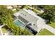 Aerial view of house, showcasing pool and backyard at 5646 Masters Blvd, Orlando, FL 32819