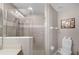 Bathroom with shower, toilet and vanity at 806 Knightsbridge Cir, Davenport, FL 33896