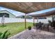 Backyard patio with shaded seating area at 806 Knightsbridge Cir, Davenport, FL 33896