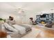 Main bedroom with sitting area and fireplace at 9792 Wild Oak Dr, Windermere, FL 34786