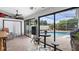 Relaxing pool area with patio furniture and a screened enclosure at 12512 Tillingham Sw Ct, Orlando, FL 32837