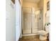 Small bathroom with shower and toilet at 1522 Moon Valley Dr, Davenport, FL 33896