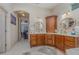 Elegant bathroom with double vanity, large mirror, and ample storage at 36 Allenwood Look, Ormond Beach, FL 32174