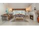 Elegant living room with fireplace and seating area at 36 Allenwood Look, Ormond Beach, FL 32174
