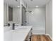 Modern bathroom with a soaking tub and a walk-in shower at 155 S Court Ave # 1912, Orlando, FL 32801