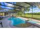 Relaxing screened pool and spa at 315 Aldridge Ln, Davenport, FL 33897