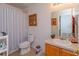 Clean bathroom with shower, toilet and vanity at 315 Aldridge Ln, Davenport, FL 33897