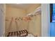 Spacious walk-in closet with wooden hangers and luggage rack at 5300 S Atlantic Ave # 2-502, New Smyrna Beach, FL 32169