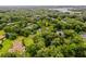 Aerial perspective highlighting a home's serene setting amongst the trees at 8407 River Branch Pl, Sanford, FL 32771