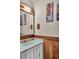 Bathroom with wood-paneled walls and updated vanity at 1836 N Crystal Lake Dr # 31, Lakeland, FL 33801
