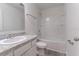 Neat bathroom with tub and updated vanity at 2076 Cades Cove Way, Deland, FL 32720