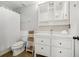 Bathroom with white vanity, and shower/tub combo at 13772 Ingelnook Dr, Windermere, FL 34786