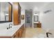 Elegant bathroom with double vanity and large mirror at 1869 Merlot Dr, Sanford, FL 32771