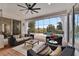 Covered patio overlooking pool, with seating and outdoor furniture at 1869 Merlot Dr, Sanford, FL 32771