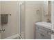 Clean bathroom with a walk-in shower and grey vanity at 727 N Grandview Ave, Daytona Beach, FL 32118