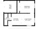 One-story home floor plan featuring a bedroom, bathroom, kitchen, living room and garage at 727 N Grandview Ave, Daytona Beach, FL 32118