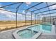 Relaxing pool and spa with screened enclosure at 3032 Mahalo Dr, Davenport, FL 33897