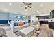 Open living room featuring a spacious layout, neutral color palette, and ample natural light at 3032 Mahalo Dr, Davenport, FL 33897