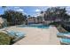 Enjoy this community swimming pool with lounge chairs at 1065 S Hiawassee Rd # 1428, Orlando, FL 32835