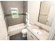 Clean bathroom, granite vanity, and shower/tub combo at 2642 Magnolia Cir, Lake Wales, FL 33898