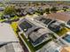 Aerial view showcasing the home's location and solar panels at 2660 Oneida Loop, Kissimmee, FL 34747