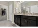 Elegant bathroom with double vanity and walk-in shower at 3577 Dahlia Dr, Lake Hamilton, FL 33851