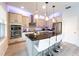 Modern kitchen with an island, stainless steel appliances, and white cabinets at 9036 Arbors Edge Trl, Windermere, FL 34786
