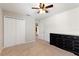 Spacious bedroom with double doors closet and carpeted floor at 2056 Marabou Dr, Davenport, FL 33896
