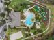 Community pool and mini golf course viewed from above at 9849 Lost Creek Dr, Winter Garden, FL 34787
