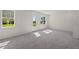 Bright and spacious living room with grey carpet and lots of natural light at 141 Holly Village Dr, Davenport, FL 33837