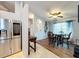 Modern kitchen with stainless steel appliances and breakfast nook at 1725 Singing Palm Dr, Apopka, FL 32712