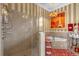 Spa-like bathroom with a soaking tub, walk-in shower, and stylish decor at 7440 Aloma Ave, Winter Park, FL 32792