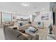 Spacious living room with sectional sofa and large TV, open floor plan at 7766 Westland Dr, Kissimmee, FL 34747