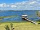Serene lakefront view with private dock and gazebo at 16779 Broadwater Ave, Winter Garden, FL 34787