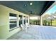 Relaxing covered patio with ceiling fan and lake views at 16779 Broadwater Ave, Winter Garden, FL 34787