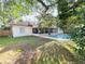 House and pool view from the backyard at 252 Shady Oaks Cir, Lake Mary, FL 32746