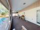 Screened patio with access to the pool and backyard at 252 Shady Oaks Cir, Lake Mary, FL 32746