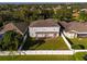 Aerial view of house, backyard and white fence at 1349 Castleport Rd, Winter Garden, FL 34787