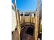 Outdoor shower with bamboo privacy enclosure at 2025 St George Dr, Davenport, FL 33837