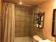 Clean bathroom with shower/tub combo and updated tile at 616 Georgetown Dr # B, Casselberry, FL 32707