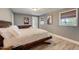 Comfortable bedroom with a king-size bed and light, airy feel at 213 Sandy Cir, South Daytona, FL 32119