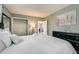 Bright bedroom with a comfortable bed and ample closet space at 213 Sandy Cir, South Daytona, FL 32119
