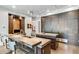 Modern kitchen with a breakfast bar and ample cabinetry at 2550 Venetian Way, Winter Park, FL 32789