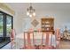 Bright dining room with pink chairs and a vintage hutch at 5125 Formby Dr, Orlando, FL 32812