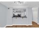 Kitchen features a breakfast bar with a granite countertop at 204 E South St # 1055, Orlando, FL 32801