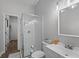 Clean bathroom with a shower/tub combo, vanity, and modern fixtures at 6807 Sylvan Woods Dr, Sanford, FL 32771
