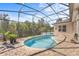 Inviting kidney-shaped pool with screened enclosure at 6807 Sylvan Woods Dr, Sanford, FL 32771