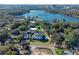 Property location highlighted in an aerial view near a lake at 1948 Rowena Ave, Orlando, FL 32803