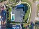 Bird's-eye view of a modern home with a pool and landscaped yard at 1948 Rowena Ave, Orlando, FL 32803